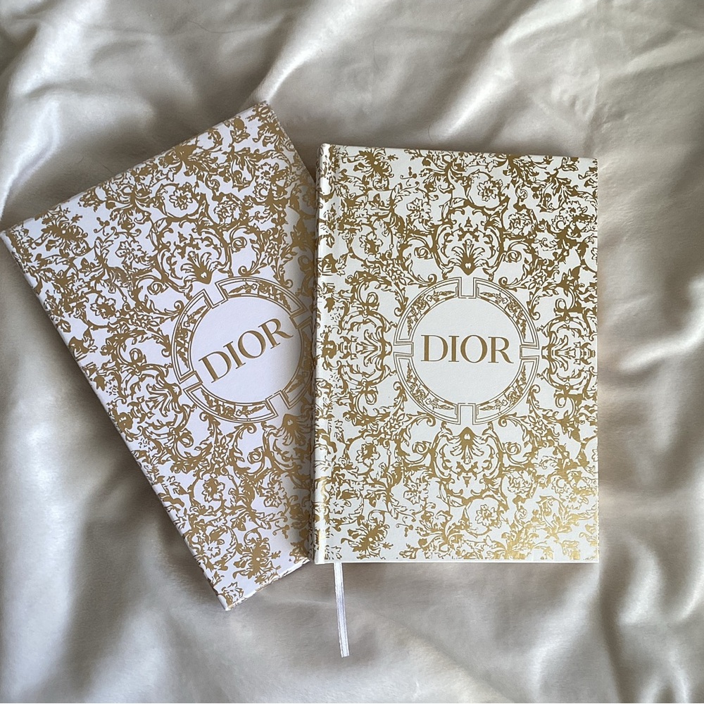 NEW Dior Gold/White Journal Notebook